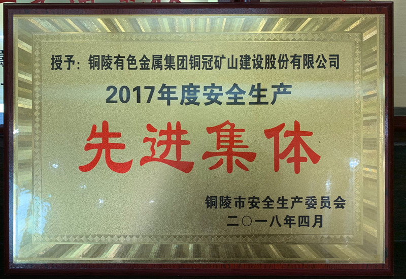 2017市级优秀安全生产企业